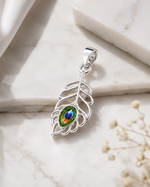 Load image into Gallery viewer, 925 Sterling Silver Peacock Feather Pendant ✨