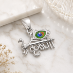 Load image into Gallery viewer, 925 Sterling Silver krishna &amp; peacock Pendant