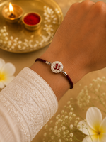 Load image into Gallery viewer, Raksha By Silver Ocean | Divine Om Silver Rakhi