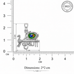 Load image into Gallery viewer, 925 Sterling Silver krishna &amp; peacock Pendant