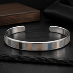 Load image into Gallery viewer, 925 Sterling Silver Urban Grid Kada for Men | Rhodium Finish