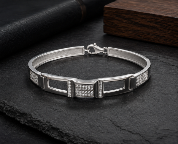 925 Sterling Silver Regal Link Bracelet for Men