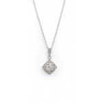 Load image into Gallery viewer, Floral Cluster Diamond Pendant 925 Silver Necklace Silver Ocean Floral Cluster Diamond Pendant 925 Silver Necklace