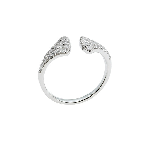 925 Sterling Silver Open-Top Ring - SILVER OCEAN 925 Sterling Silver Open-Top Ring