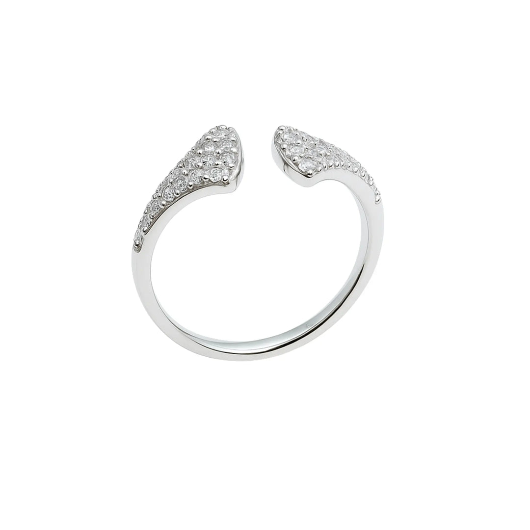 925 Sterling Silver Open-Top Ring - SILVER OCEAN 925 Sterling Silver Open-Top Ring