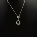 Load image into Gallery viewer, Elegant 925 Sterling Silver Geometric Pendant Necklace with Cubic Zirconia Silver Ocean Elegant 925 Sterling Silver Geometric Pendant Necklace with Cubic Zirconia