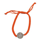 Load image into Gallery viewer, Ganesh Silver Rakhi on Braided Red Thread silver ocean jnd Ganesh Silver Rakhi on Braided Red Thread