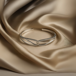 Load image into Gallery viewer, 925 Sterling Silver Open Cuff Kada with Intricate Leaf Motif - SILVER OCEAN 925 Sterling Silver Open Cuff Kada with Intricate Leaf Motif