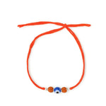 Load image into Gallery viewer, Evil Eye &amp; Rudraksha Silver Rakhi silver ocean jnd Evil Eye &amp; Rudraksha Silver Rakhi