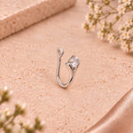Load image into Gallery viewer, CZ Curved Hoop Nose Ring