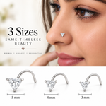 Load image into Gallery viewer, Triangular CZ Nose Pin