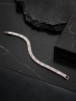 Load image into Gallery viewer, 925 Sterling Silver Geometric Link Bracelet for Men