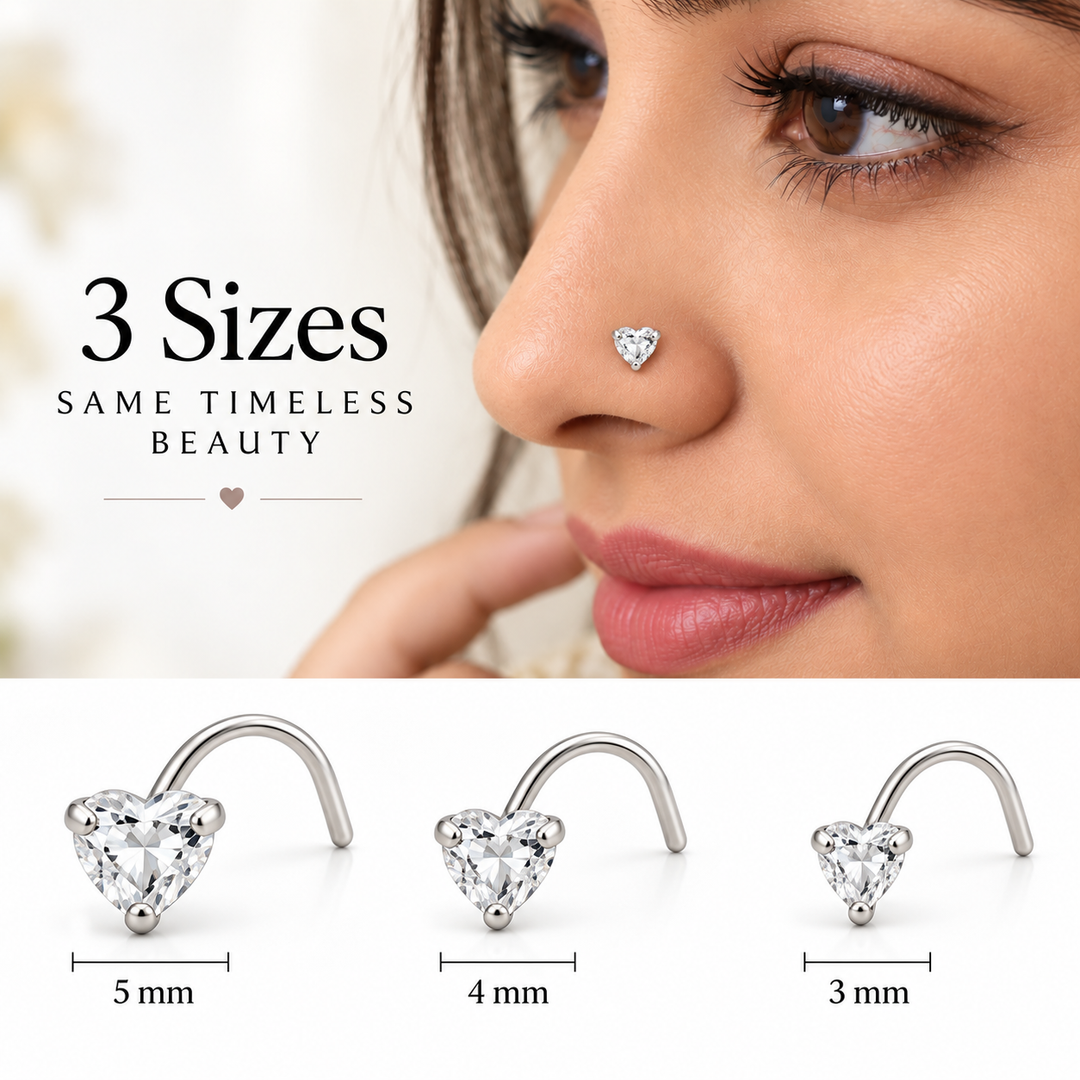 Heart-Shaped Nose Pin
