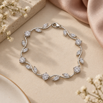 Load image into Gallery viewer, Tulip Bracelet with Marquise &amp; Round Stones