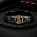 Load image into Gallery viewer, 925 Sterling Silver Hanuman Flex Bracelet for Men | CZ Designer Bracelet