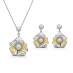 Load image into Gallery viewer, Haldi Bloom Sterling Silver Jewelry Set
