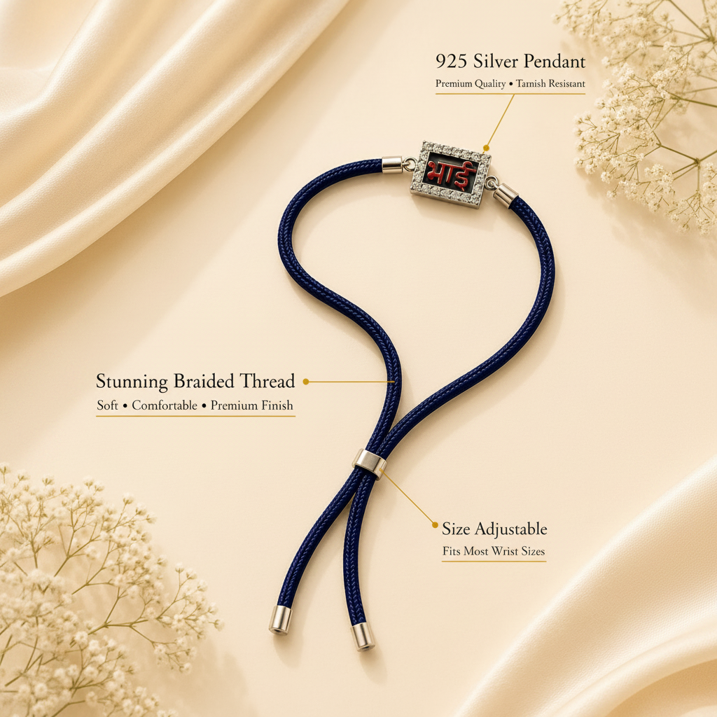 Raksha By Silver Ocean | Bhai Silver Rakhi
