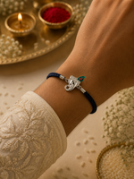 Load image into Gallery viewer, Raksha By Silver Ocean | Divine Ganesha Silver Rakhi