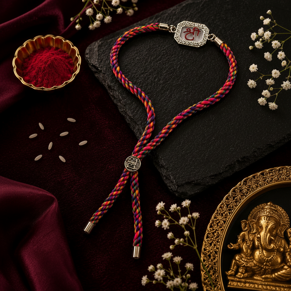 Raksha By Silver Ocean | Divine Shri Silver Rakhi