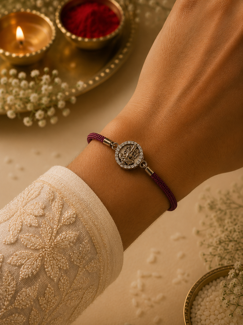 Raksha By Silver Ocean | Divine Ganesha Silver Rakhi