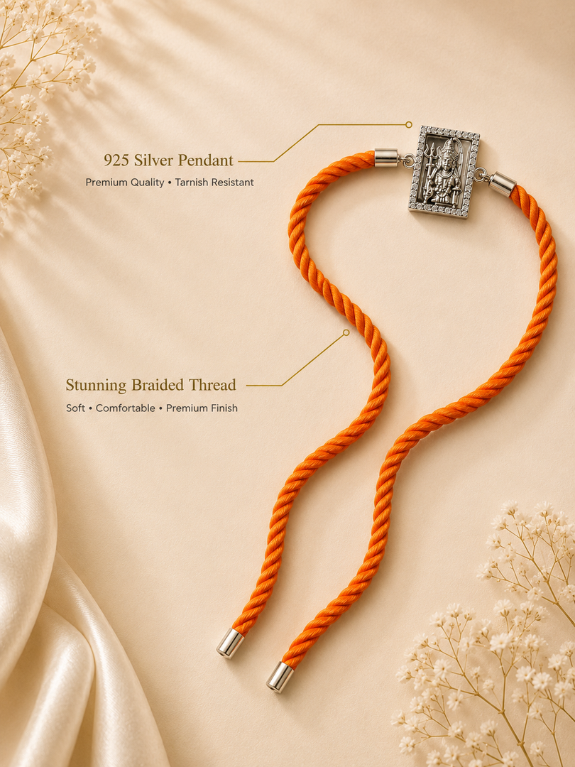 Raksha By Silver Ocean | Divine Mahadev Silver Rakhi