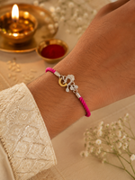 Load image into Gallery viewer, Raksha By Silver Ocean | Divine Om Ganesha Silver Rakhi