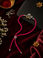 Load image into Gallery viewer, Raksha By Silver Ocean | Divine Om Ganesha Silver Rakhi