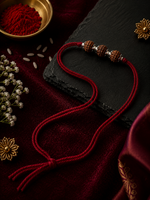 Load image into Gallery viewer, Raksha By Silver Ocean | Triple Rudraksha Silver Rakhi